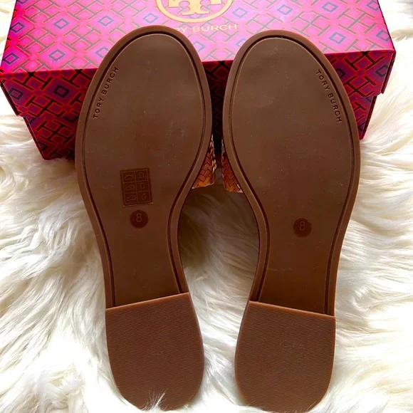 NWT Tory Burch Everly slide - Woven Nappa Leather size 8 - Picture 2 of 6